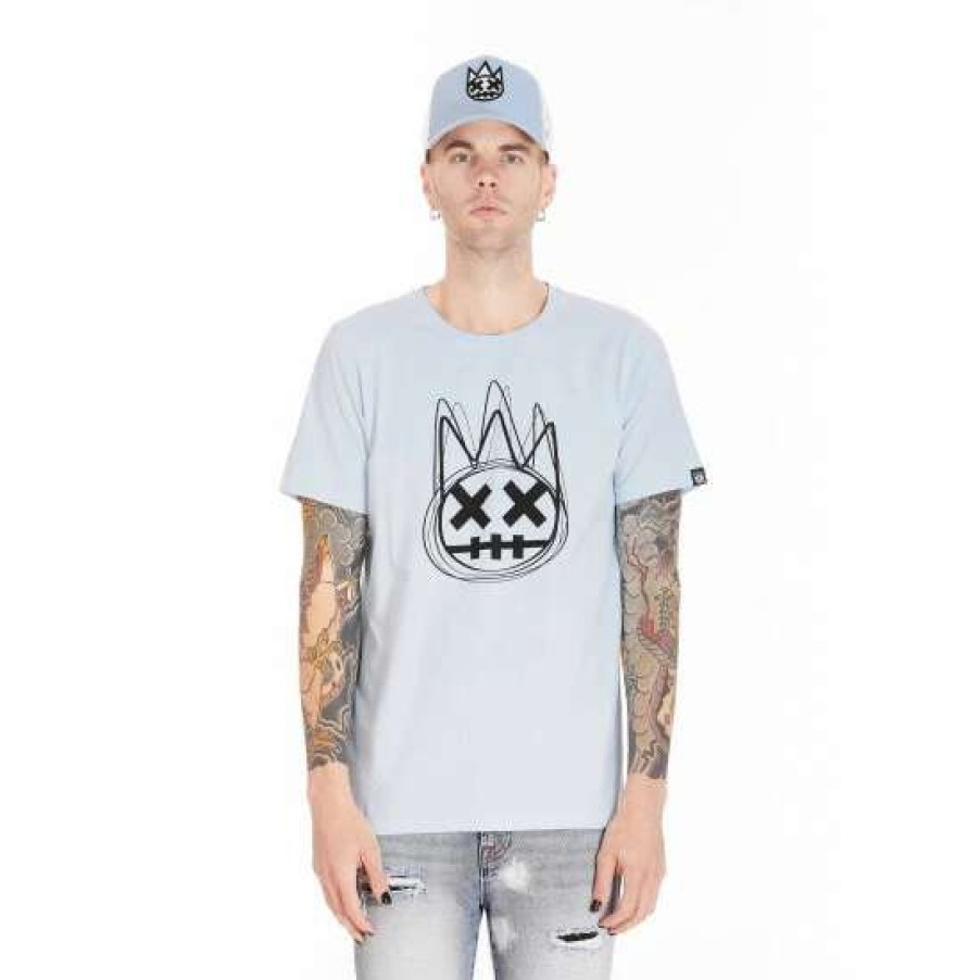 Men * | Cult Of Individuality Shimuchan Logo Short Sleeve Crew Neck T T-Shirts Sky