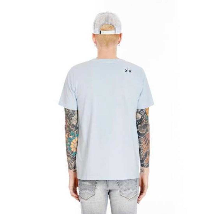 Men * | Cult Of Individuality Shimuchan Logo Short Sleeve Crew Neck T T-Shirts Sky