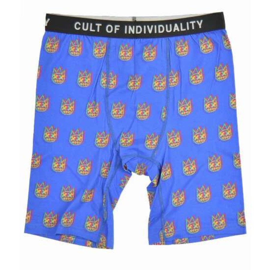 Men * | Cult Of Individuality Cult Briefs "Logo" Denim & Bottoms Baby/Cobalt