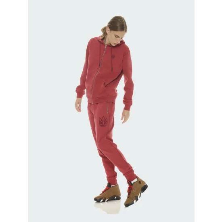 Men * | Cult Of Individuality Sweatpant Garnet Pants Red