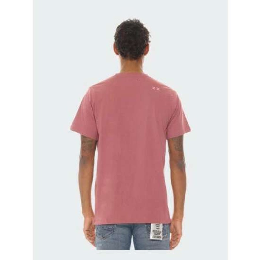 Men * | Cult Of Individuality 3D Clean Shimuchan Logo Short Sleeve Crew Neck Tee In Deco Rose Tops Pink