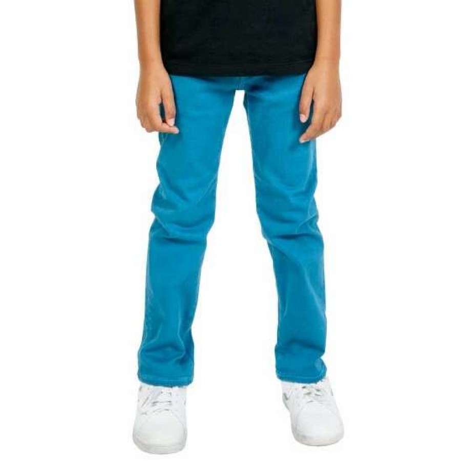 Men * | Cult Of Individuality Kid'S Jeans Rogue Slim Straight Stretch Bottoms Lyons Blue