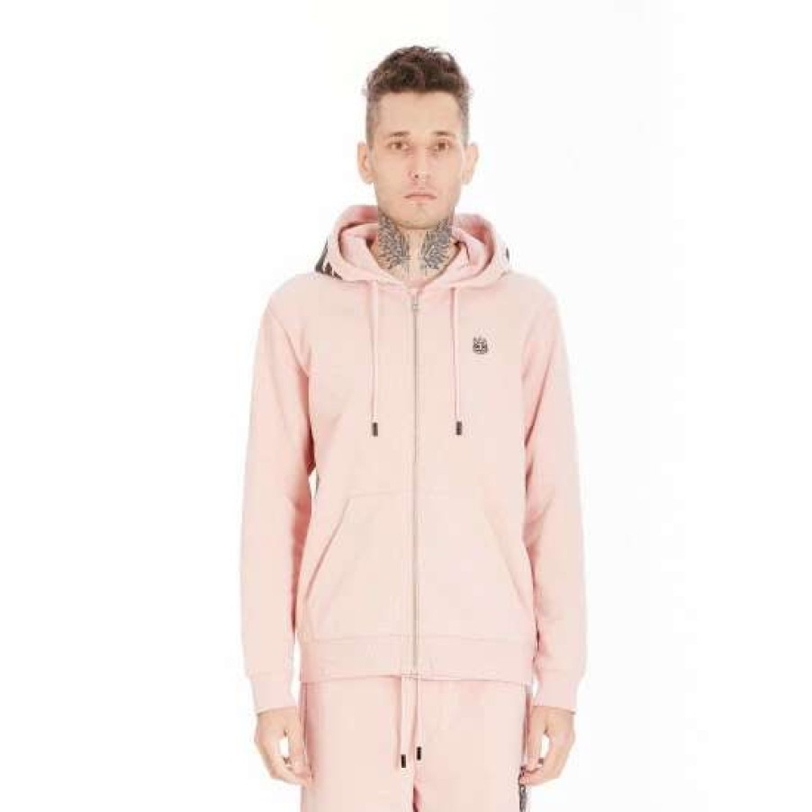 Men * | Cult Of Individuality Zip Hoody Sweatshirts, Sweaters & Hoodies Salmon