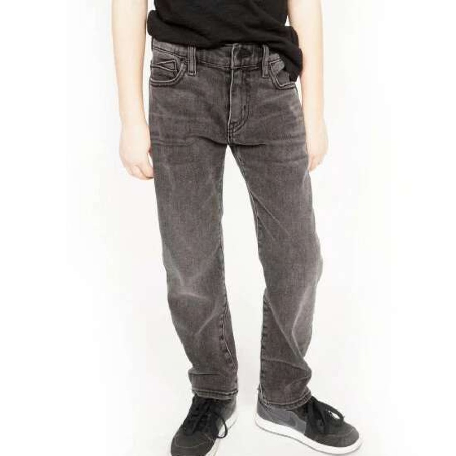 Kids * | Cult Of Individuality Kid'S Jeans Rogue Slim Straight Stretch Boy Clothing Vintage Black