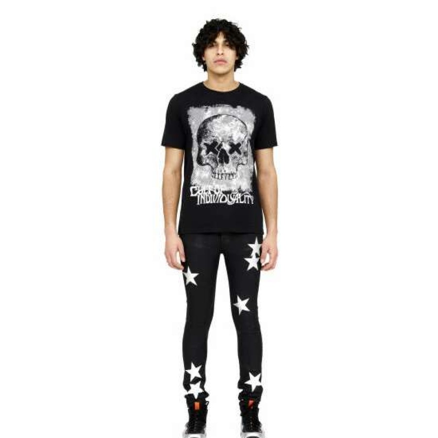 Men * | Cult Of Individuality S/S Crew T "Blur" T-Shirts Black