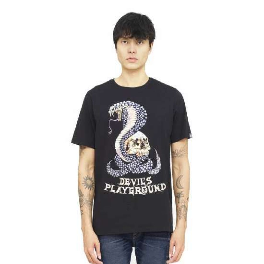 Men * | Cult Of Individuality S/S Crew T "Devils Playground" T-Shirts Black