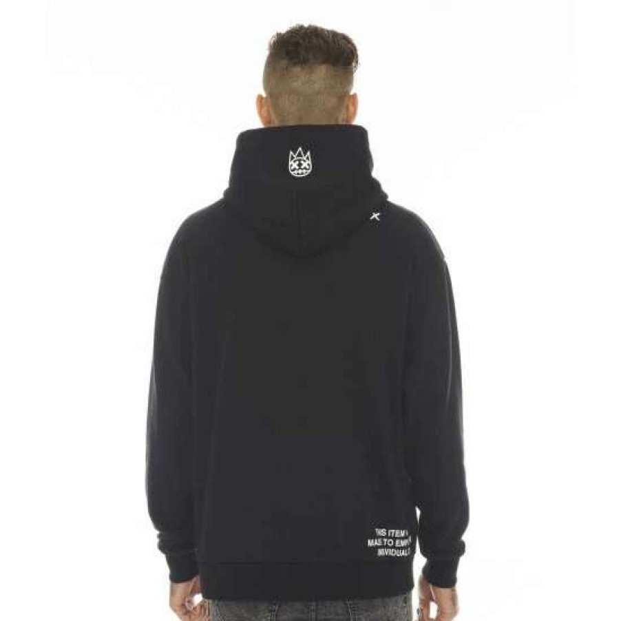 Men * | Cult Of Individuality Novelty Pullover Sweatshirt Sweatshirts, Sweaters & Hoodies Black