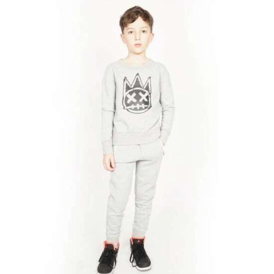 Kids * | Cult Of Individuality Kid'S Fleece Sweat Pants Boy Clothing Heather Grey