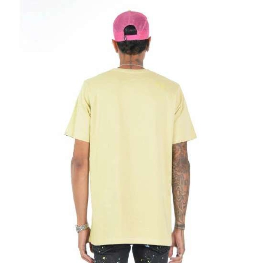 Men * | Cult Of Individuality T-Shirt Clean Shimuchan Logo Short Sleeve Crew Neck Tee T-Shirts Yellow