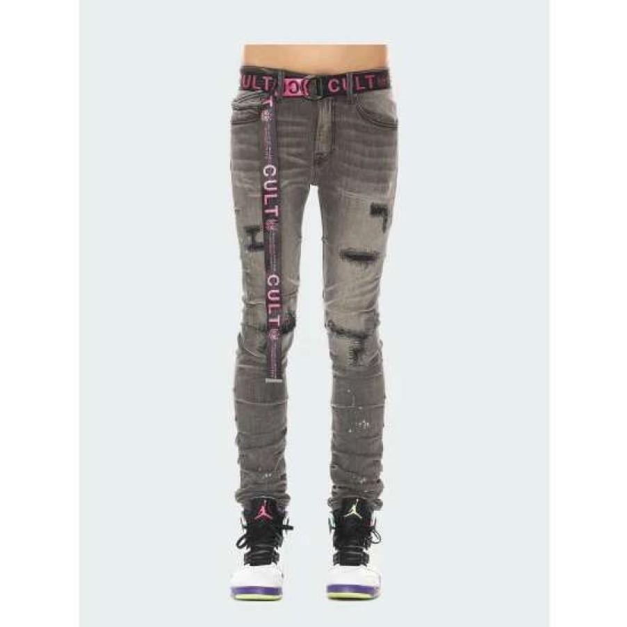 Men * | Cult Of Individuality Punk Nomad Jeans In Canteen Denim & Bottoms Black