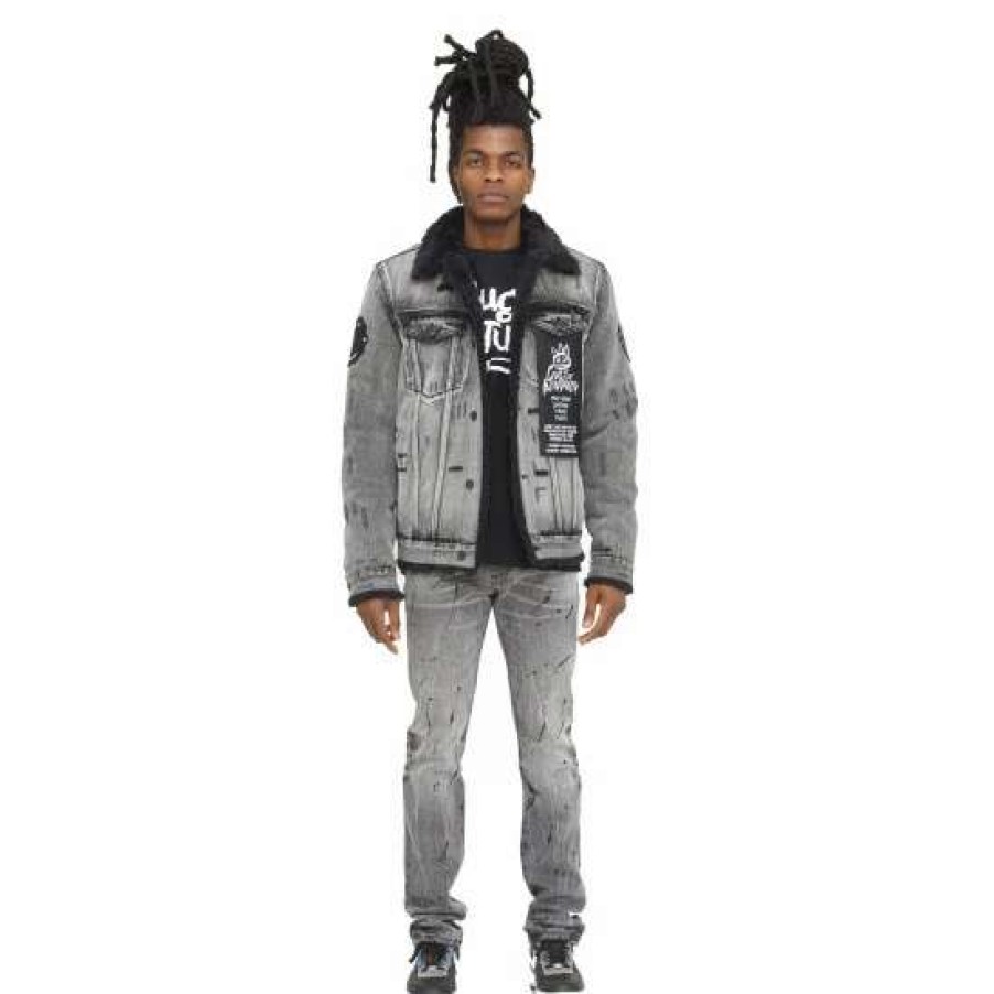 Men * | Cult Of Individuality Naughty Type 3 Denim Jacket Denim & Bottoms 7 Year Black