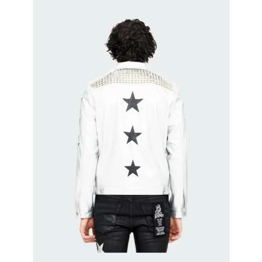 Men * | Cult Of Individuality Type Ii Vegan Jacket Denim & Bottoms White