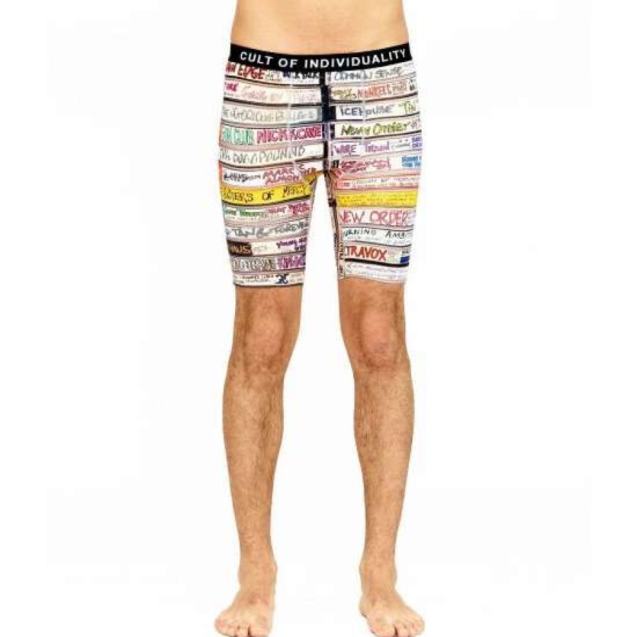 Men * | Cult Of Individuality Cult Briefs 2 Pack "Cassetts" Denim & Bottoms Print/Gold Solid