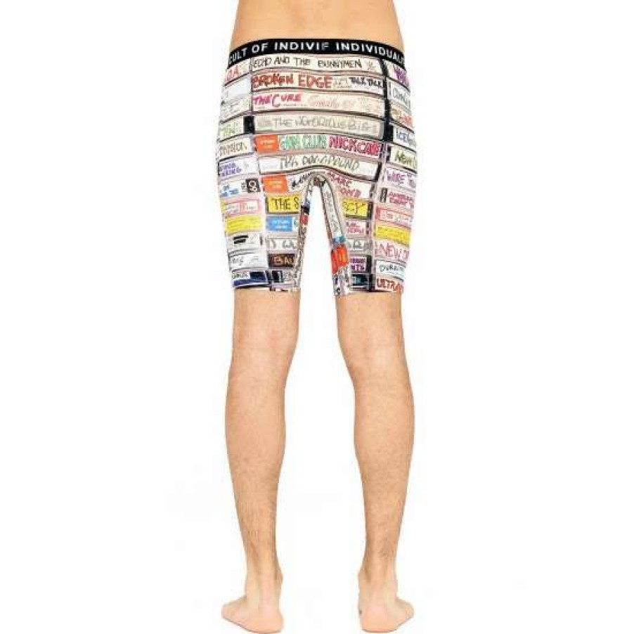 Men * | Cult Of Individuality Cult Briefs 2 Pack "Cassetts" Denim & Bottoms Print/Gold Solid