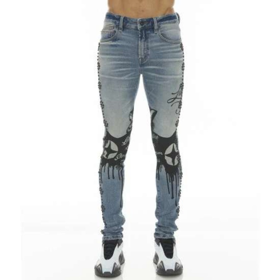 Men * | Cult Of Individuality Punk Super Skinny Jeans & Denim Acid Lucky Bastard