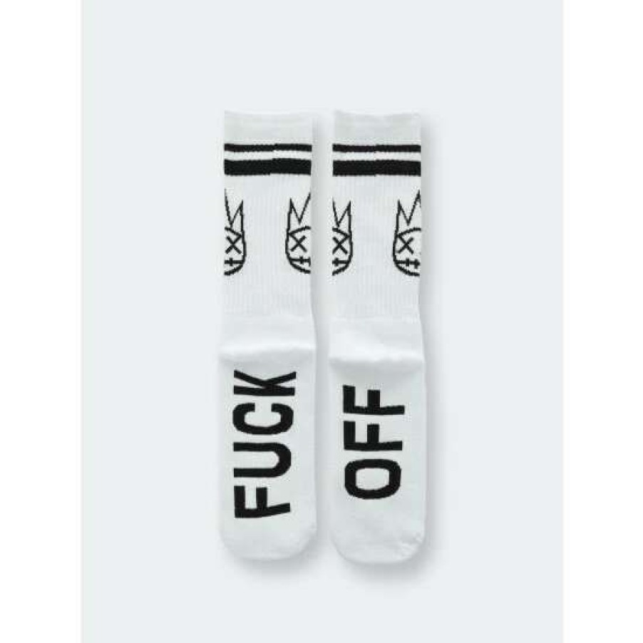 Men * | Cult Of Individuality Socks In White