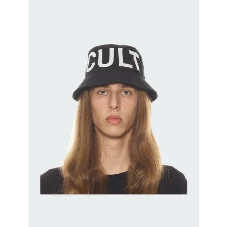 Men * | Cult Of Individuality Logo Bucket Hat Hats Black