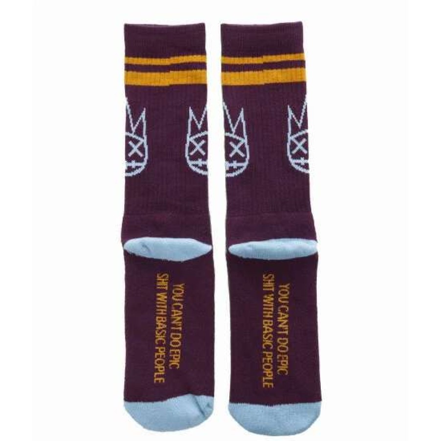 Men * | Cult Of Individuality Socks In Acai